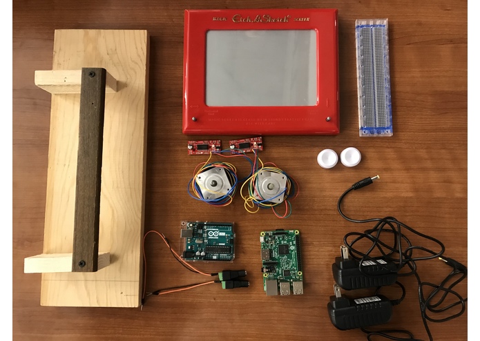 Hacking an Etch-A-Sketch with a Raspberry Pi and camera: Etch-A